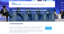 Desktop Screenshot of forum-nouveaumonde.org