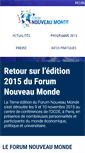 Mobile Screenshot of forum-nouveaumonde.org